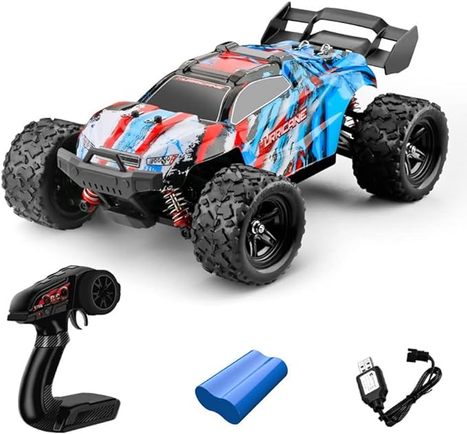 1:18 Remote Control Car for Kids Adults,36 Km/h High Speed Monster Trucks 4x4 Off-Road Hobby Fast RC Car,2.4GHz 4WD All Terrain Electric Vehicle,Gifts for Boy Girl