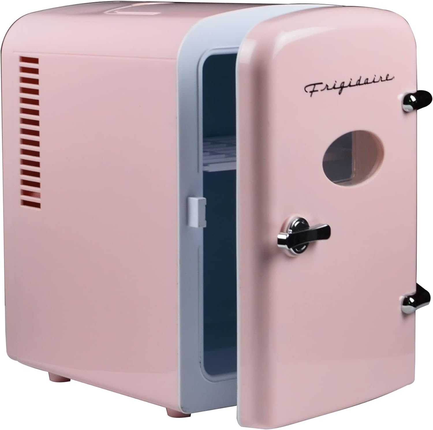 Frigidaire Pink EFMIS129- AMZ EFMIS129 Mini Portable Fridge, 4 litres Capacity Chills Six 12oz Cans, 100% Freon-Free & Eco Friendly, Beverage Cooler