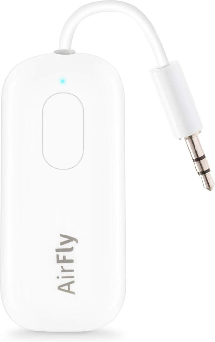 Twelve South AirFly Pro | Wireless Transmitter/Receiver with Audio Sharing for up to 2 AirPods/Wireless Headphones to Any Audio Jack for use on Airplanes, Boats or in Gym, Home, auto (12-1911)