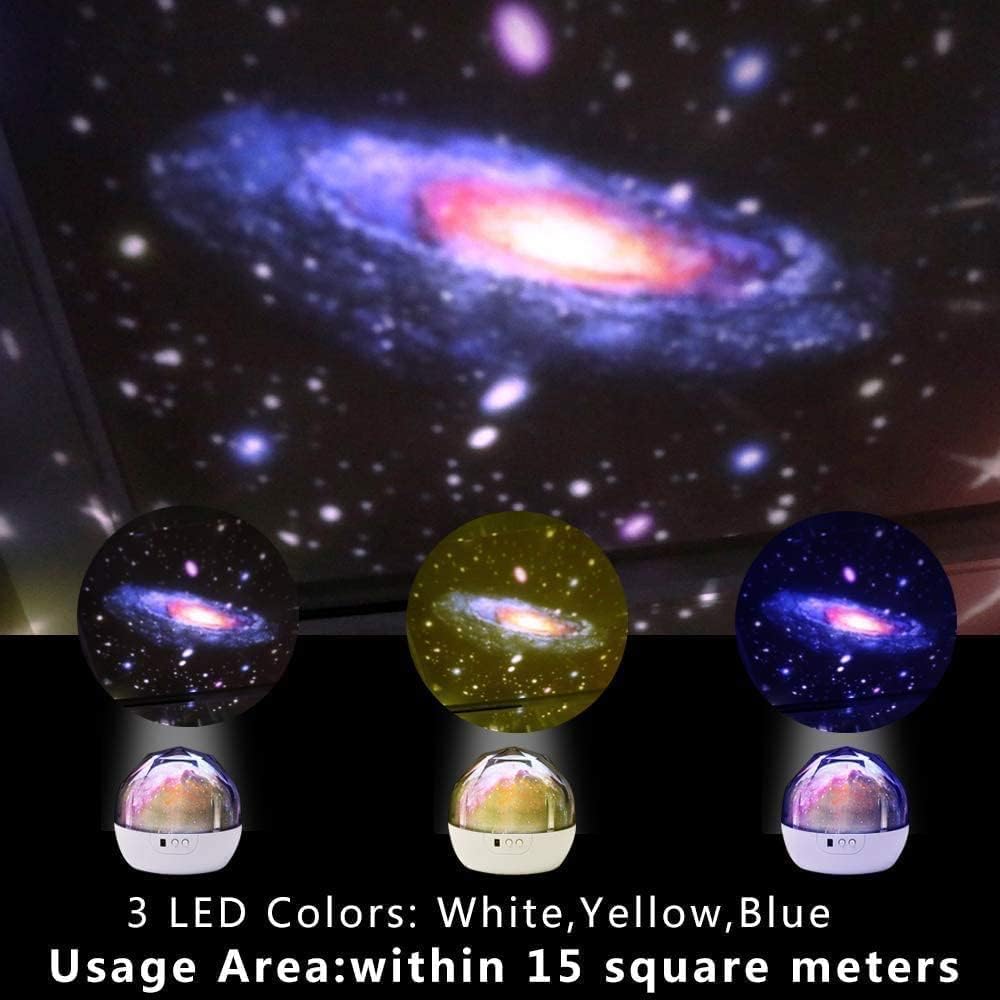 Kids Night Light Projector,Remote Control Star Light Projector with LED Timer and USB Cable, 360 Degree Rotation Kids Night Light Lamp Bedroom Best Gifts for Kids,6 Set of Films