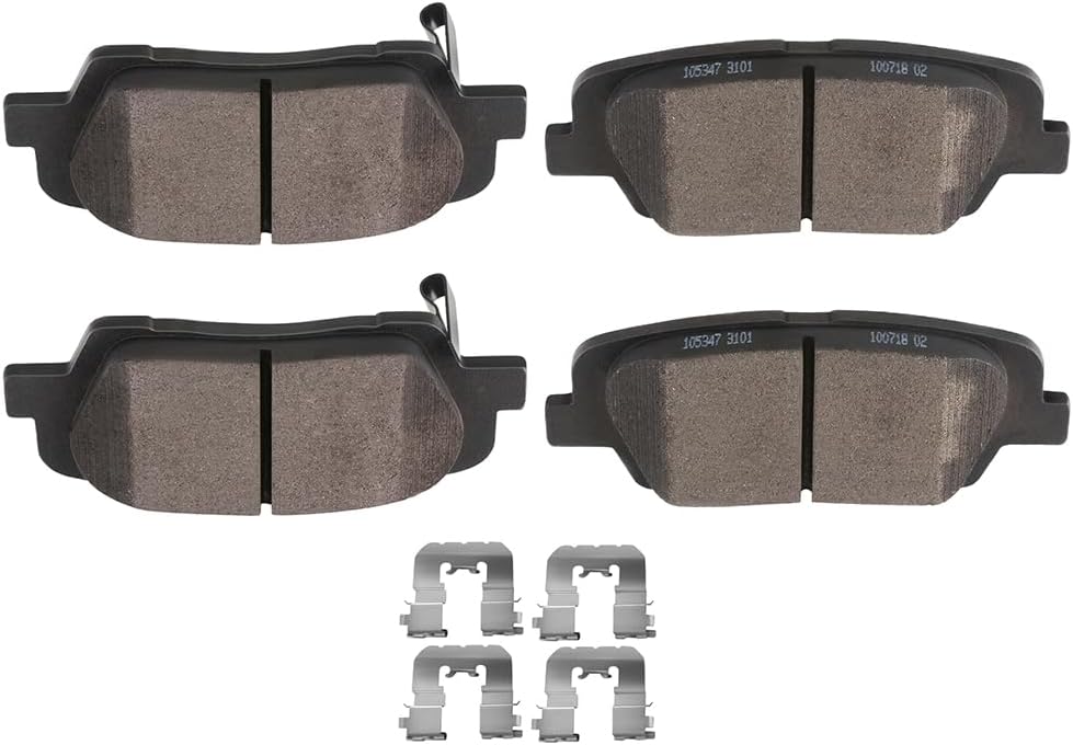 SCITOO Ceramic Brake Pads, 4pcs Rear Brake Pads Brakes Kits fit for 2010-2016 for Hyundai Santa Fe,2013-2014 for Hyundai Santa Fe Sport,2013-2016 for Hyundai Santa Fe XL,2011-2014 for Kia Sorento