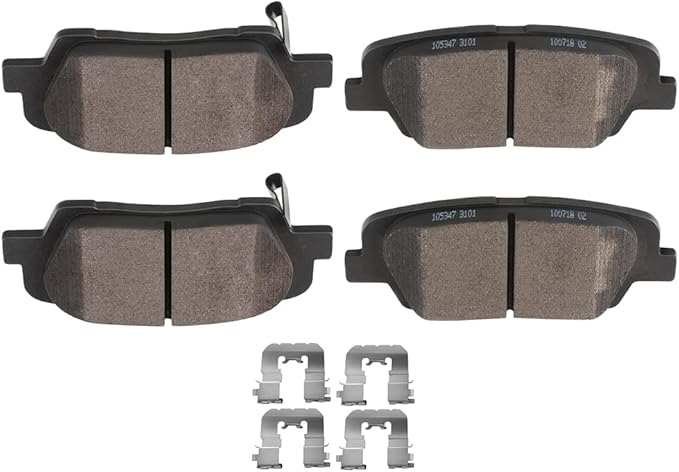 SCITOO Ceramic Brake Pads, 4pcs Rear Brake Pads Brakes Kits fit for 2010-2016 for Hyundai Santa Fe,2013-2014 for Hyundai Santa Fe Sport,2013-2016 for Hyundai Santa Fe XL,2011-2014 for Kia Sorento