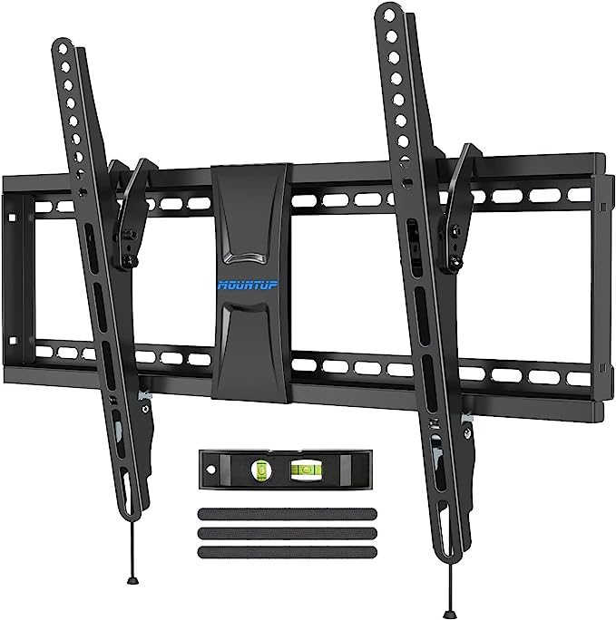 MOUNTUP UL Listed TV Wall Mount, Tilting TV Mount Bracket for Most 37-75 Inch Flat Screen/Curved TV Low Profile Wall Mount Saving Space Max VESA 600x400mm Hold up to 99 lbs Fit 16" 18" 24" Stud MU0008