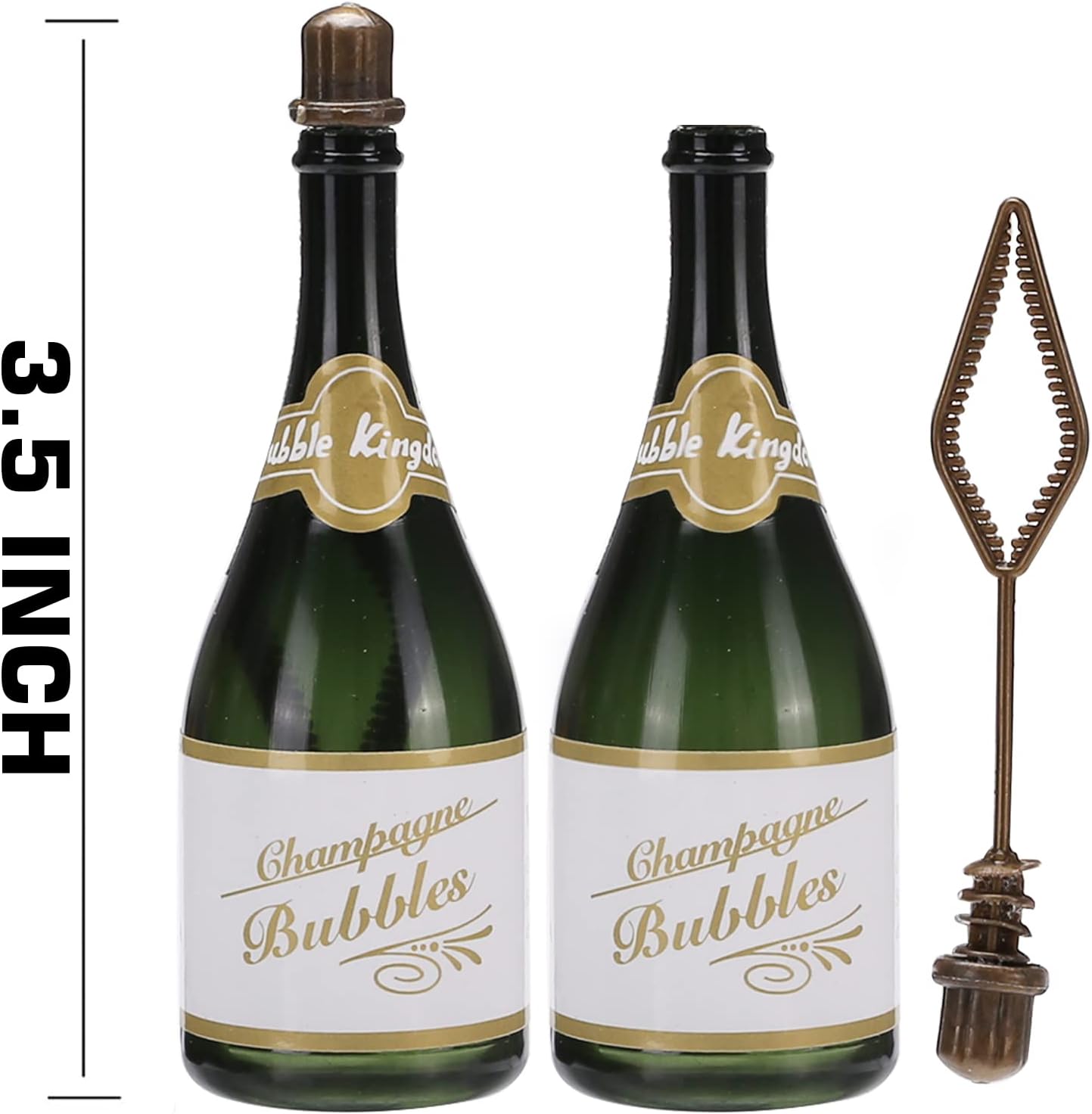 120 Pack Mini Champagne Bottle Bubble Bulk, Ideal for Wedding Send Off, Bridal Shower or Engagement, Anniversaries Celebration, Valentine’s Day, Family Reunion, Party Favor for Guests Newlyweds Couple