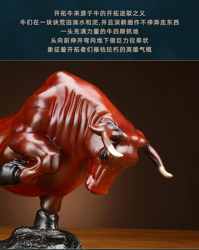 MOZART Brass Bull Ornament Office Living Room Decoration Home Crafts No.1 Chinese Traditional Style Antiques Fine Art Gifts Crafts