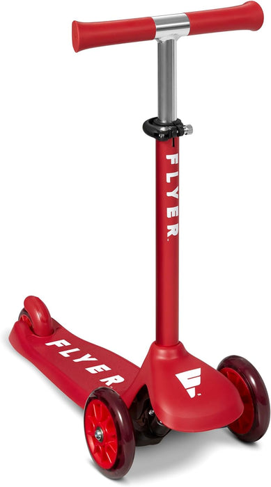 Flyer Glider Jr., Lean to Steer Toddler Scooter, Red, for Kids Ages 2-5 Years