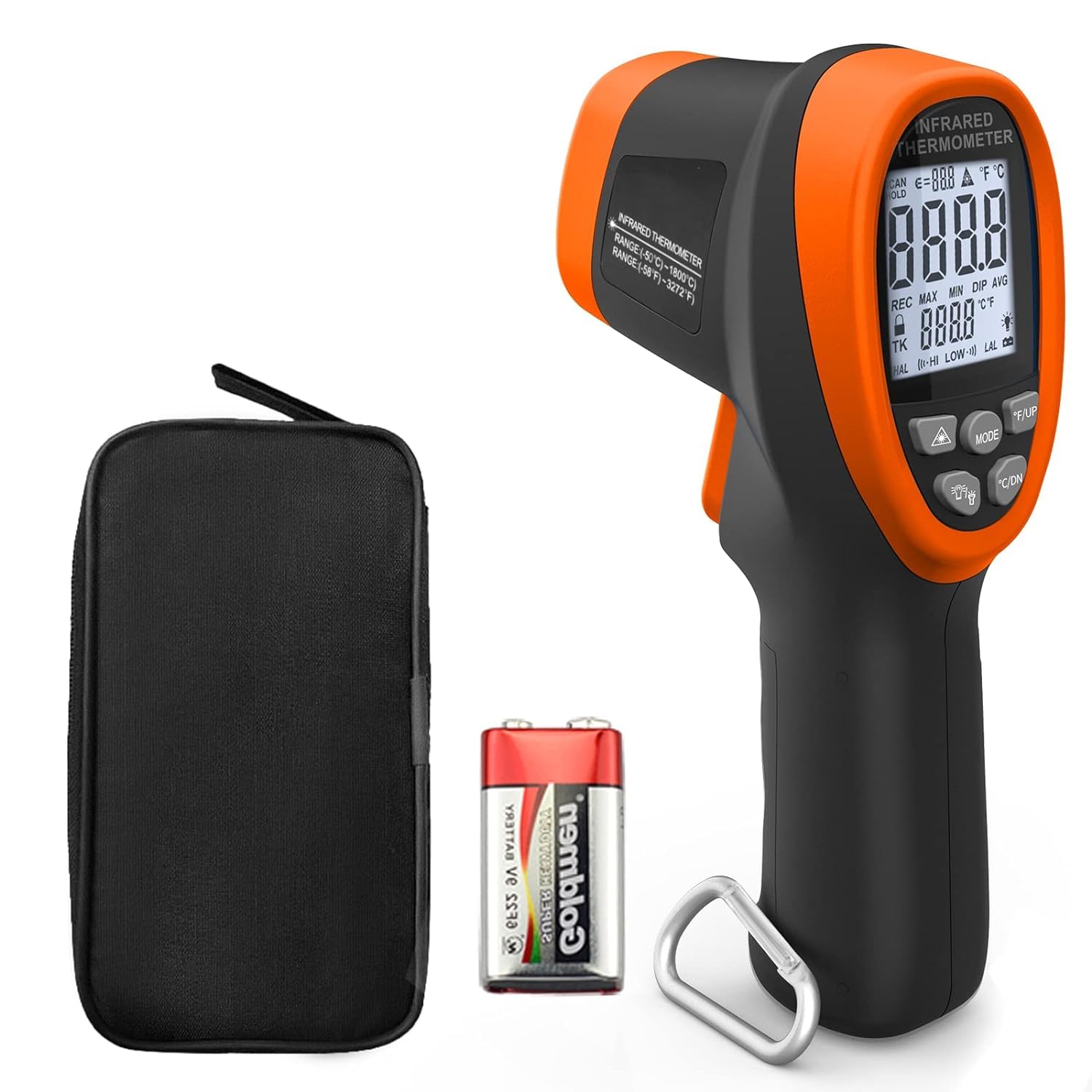 LYCEBELL Infrared Thermometer Gun Non-Contact Digital Laser Temperature Gun with Backlight - 58℉ to 3272℉ (-50℃ ~ 1800℃) NOT for Humans