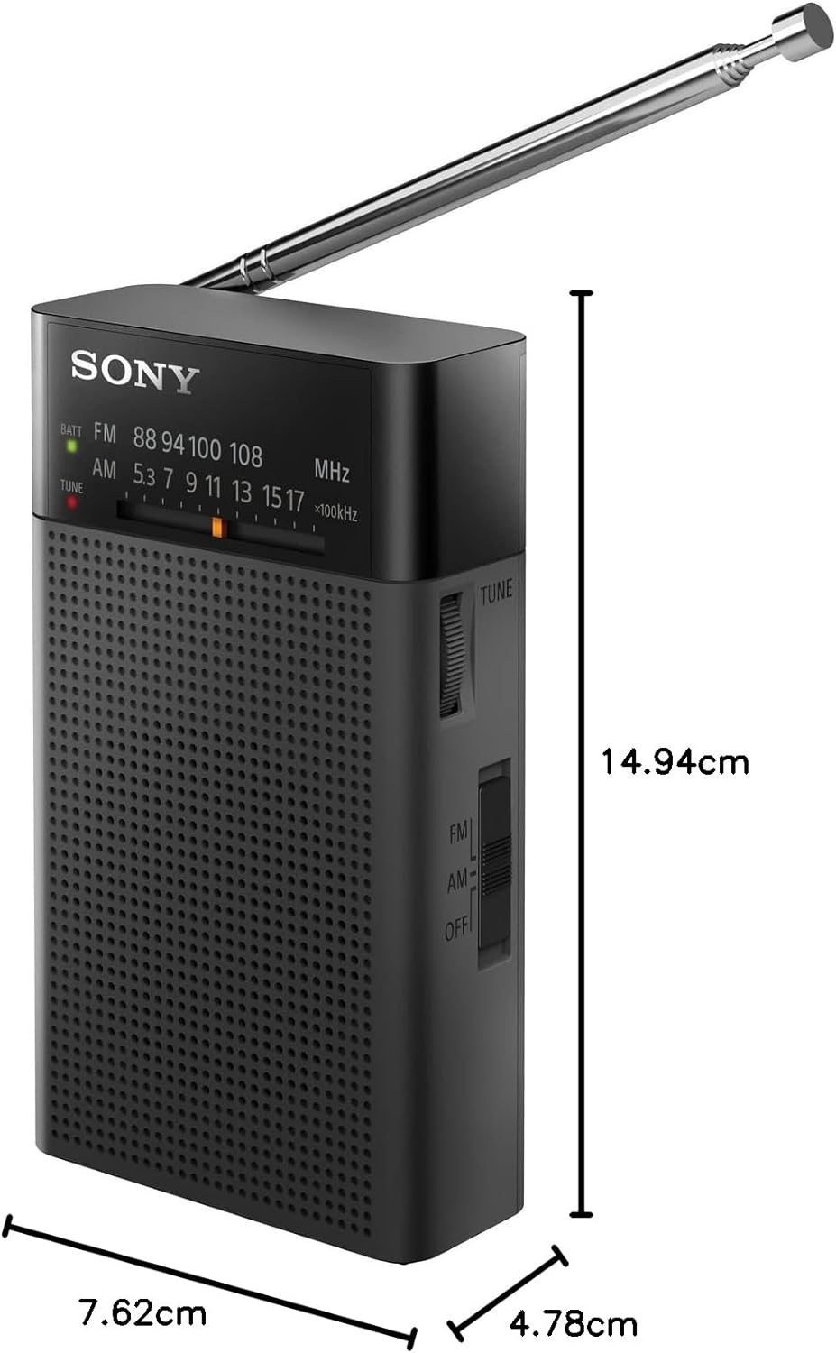 Sony ICF-P27 Portable Radio with Speaker and AM/FM Tuner