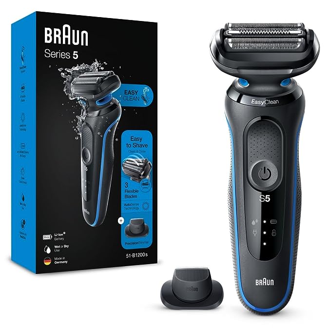 Braun Series 5 5018s Rechargeable Wet & Dry Men's Electric Shaver with Precision Trimmer