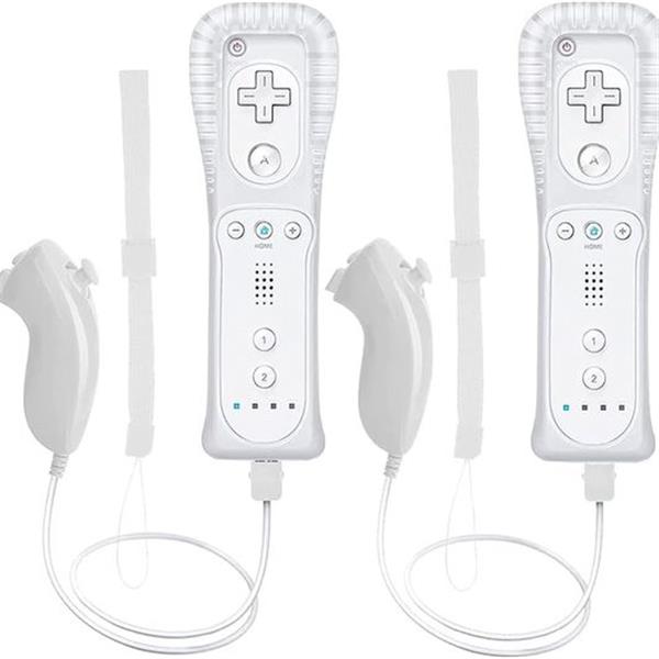 Tevodo Wireless Remote Controller Compatible with Wii Wii U (White and White)