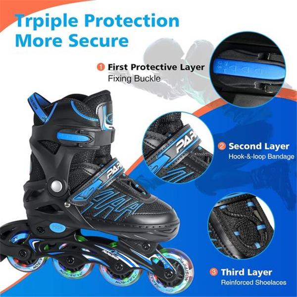 ITurnGlow Adjustable Inline Skates for Kids and Adults, Roller Skates with Featuring All Illumi