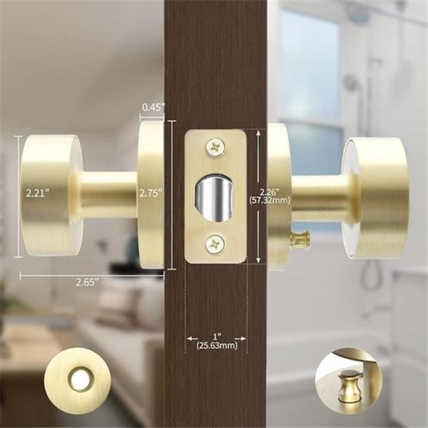 MrArm Privacy I Door Knob for Hallway, Closet and Bathroom I Reversible Heavy Duty Design I Fit