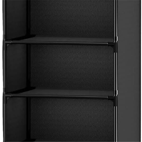 FIDUCIAL HOME Shoe Cubby 9 Tiers Covered Shoe Rack Shelf Storage Organizer Tall Narrow