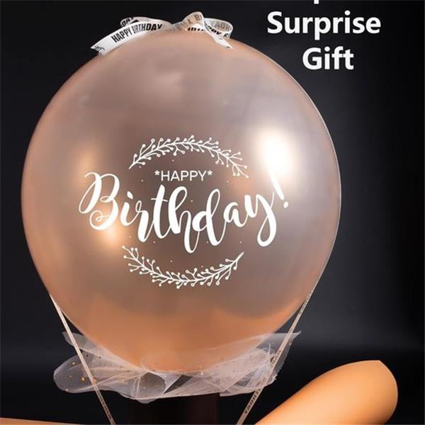 SDALU Money Pull Box for Cash Gift - Happy Birthday Balloon Money Pull Box, Golden Balloon Surp