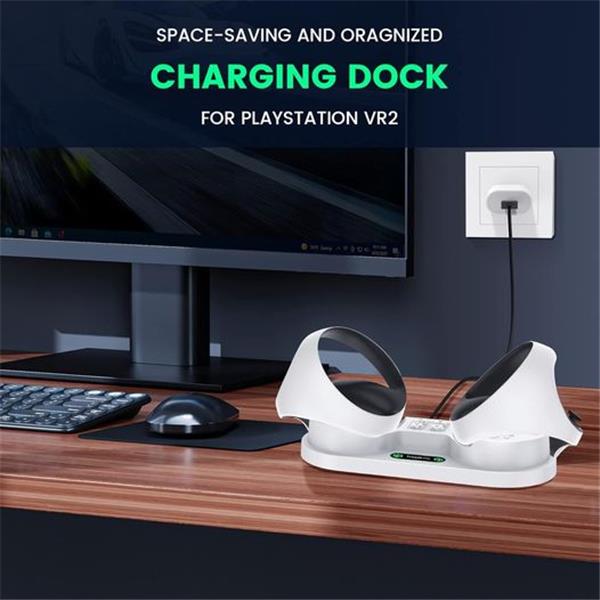 Charging Station for Playstation VR2 Sense Controller - Charging Dock with 4 Type-C Magnetic Cl