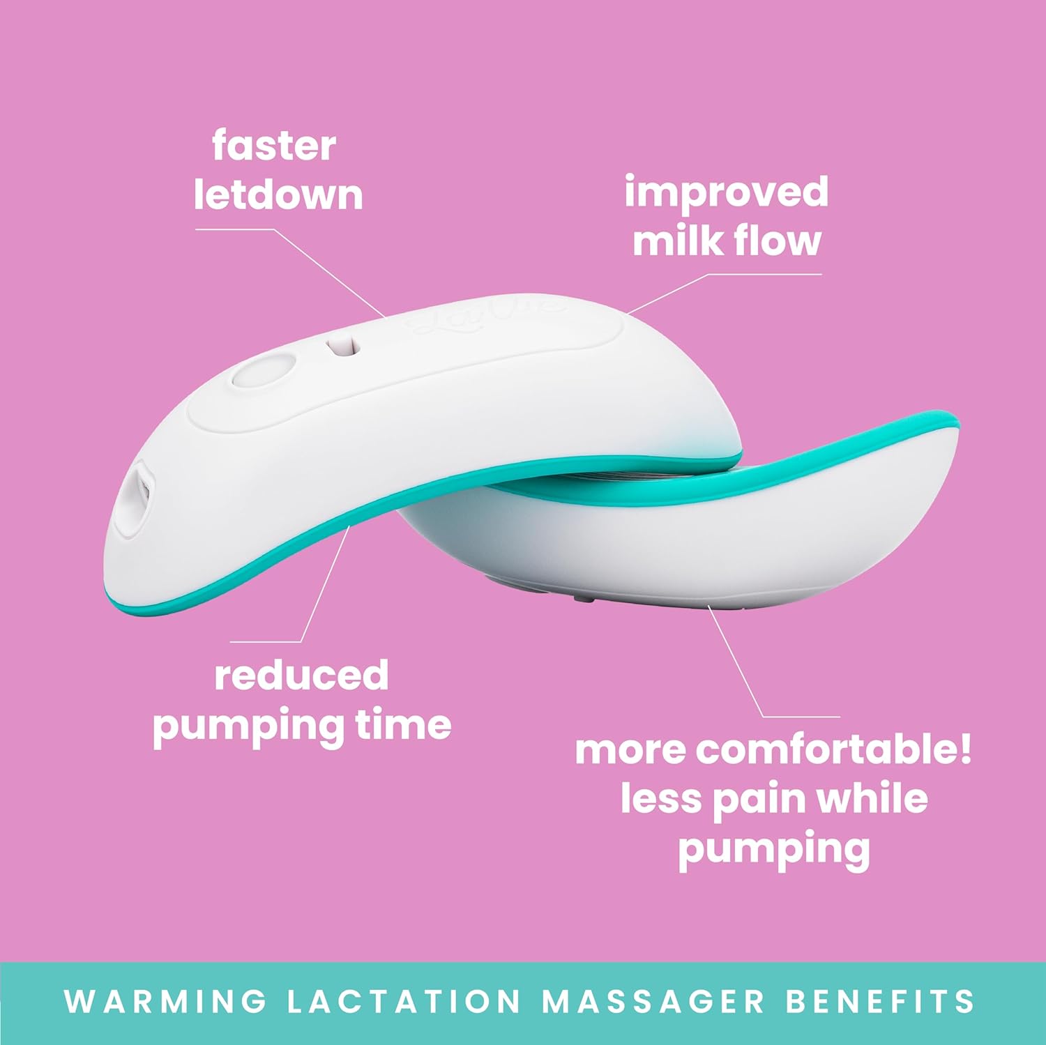 LaVie Lactation Massager with Warming for Breastfeeding | Breast Massager with Heat and Vibration for Clogged Ducts, Improved Milk Flow, and Engorged Breast Relief | Breast Warmers for Pumping 2 Pack