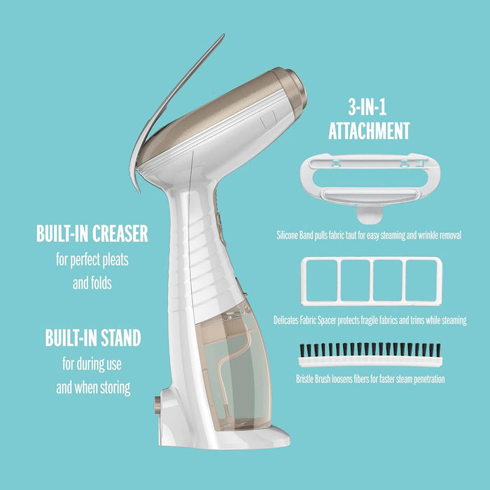 Conair Turbo Extreme Steam Hand Held Fabric Steamer, White/Champagne, One Size