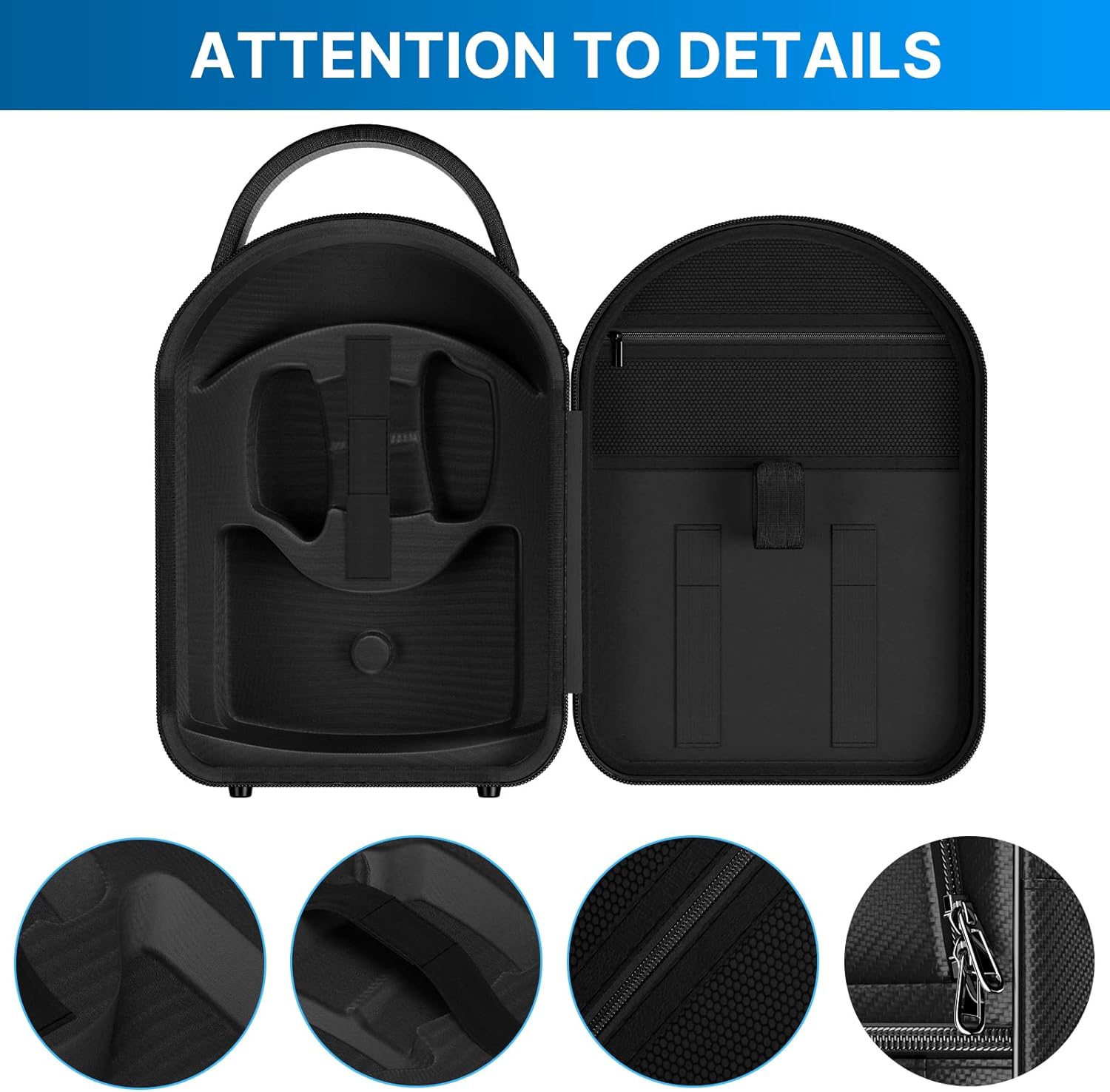 typecase Carrying Case for Oculus Quest 2, Elite Strap & Quest 2 Accessories - Holds Controllers, Battery Packs, Link Cables & Face Covers - Protective Travel Bag Compatible with Meta Quest 2 & 3