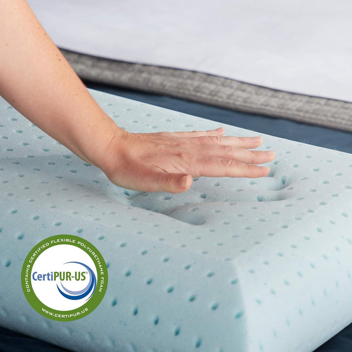 WEEKENDER Ventilated Gel Memory Foam Pillow - Washable Cover - King Size-White