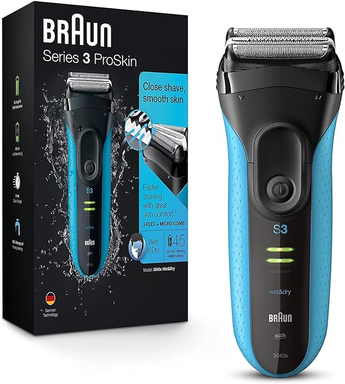 BRAUN Series 3 3040 Wet and Dry Shaver, Electric Men's Razor, Razors, Shavers