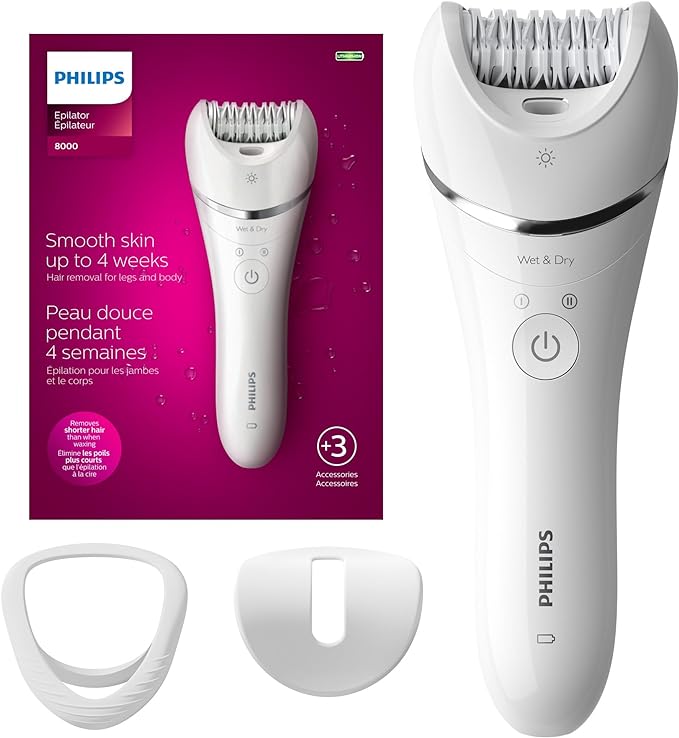 Philips Epilator Series 8000, Wet & Dry Epilator, BRE700/14