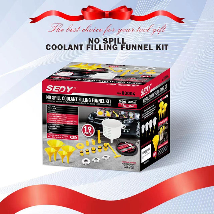SEDY No Spill Coolant Filling Funnel Kit