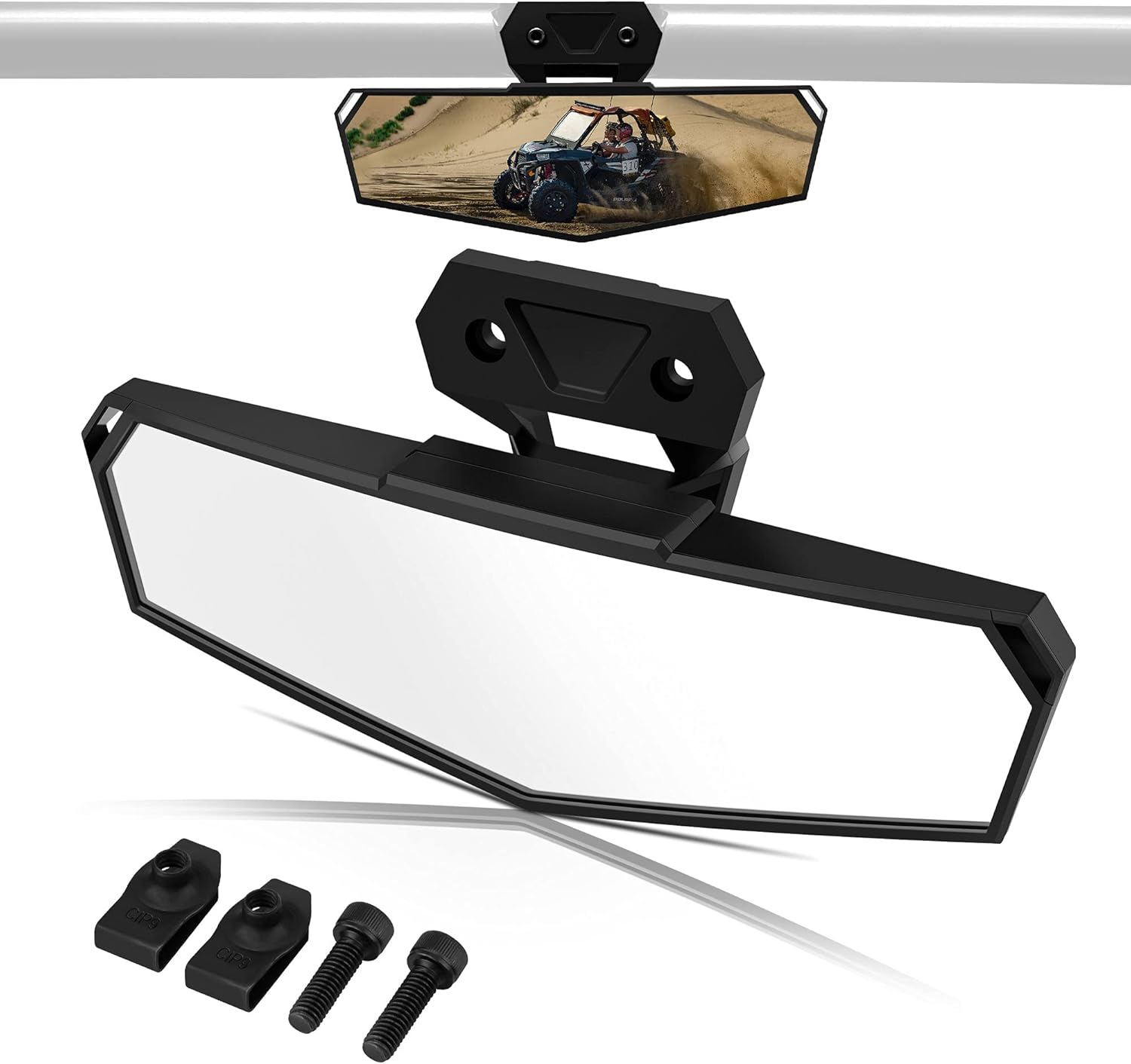 RERPRO RZR PRO XP Center Rear View Mirror Compatible with 2020 2021 2022 2023 2024 Polaris RZR PRO XP/4 RZR Turbo R/4#2883763 Rearview Mirror Convex High-Definition Race UTV Rear View Mirror