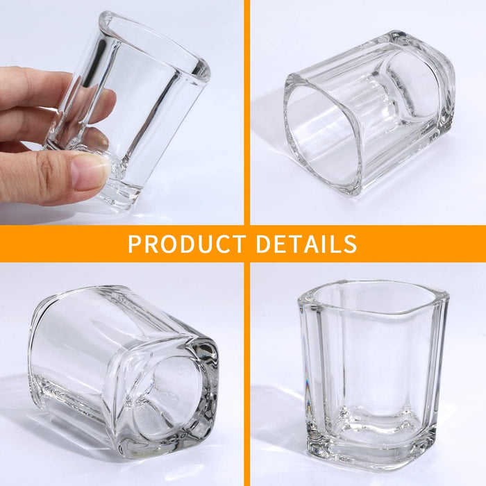 Shot Glasses Set with Heavy Base,2.2 oz Mini Square Whiskey Shot Glasses bulk, 40 pack Clear Espresso Shot Glass for Whiskey and Liqueurs,Ideal for Christmas,Halloween and Thanksgiving