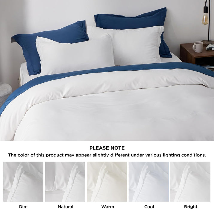 Bedsure White Duvet Cover King Size - Soft Double Brushed Duvet Cover for Kids with Zipper Closure, 3 Pieces, Includes 1 Duvet Cover (104"x90") & 2 Pillow Shams, NO Comforter