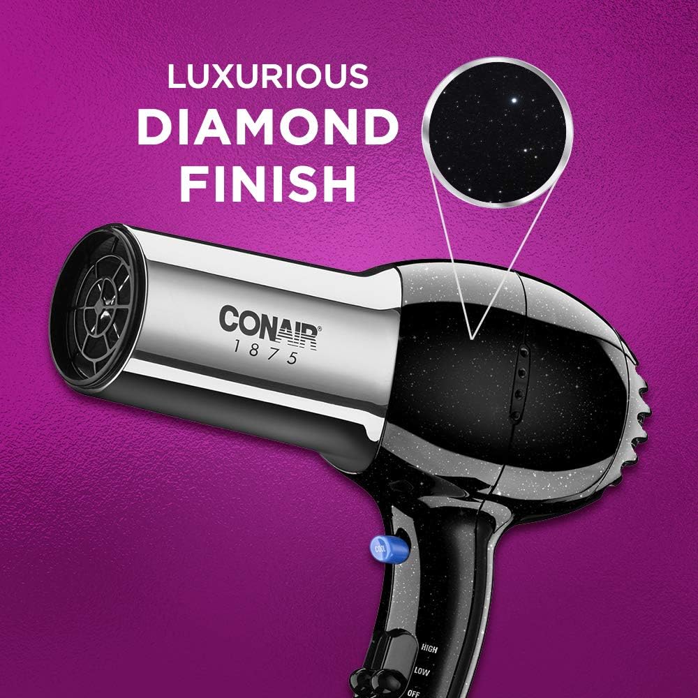 Conair 1875 Watt Pro Styler/Hair Dryer with Ionic Conditioning; Black/Chrome