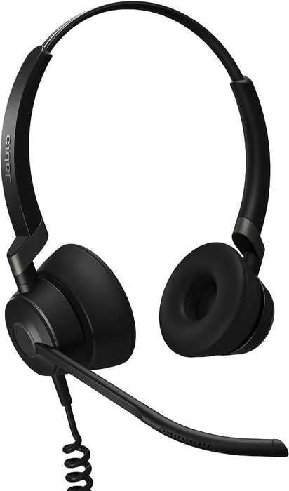 Jabra Engage 50 Wired Headset, Stereo – Telephone Headset with 3-Microphone System, Blocks Out Background Noise for Increased Agent Focus, Features Enhanced Hearing Protection, 5099-610-189