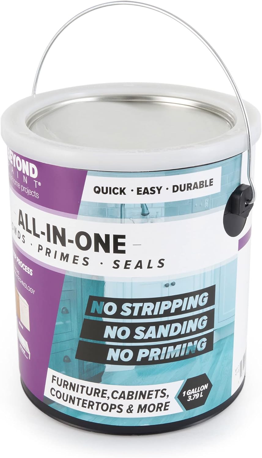 Beyond Paint All-in-One Refinishing Paint, No Sanding, Matte Finish for Cabinets, Countertops, Furniture and Doors, 1 Gallon, Nantucket