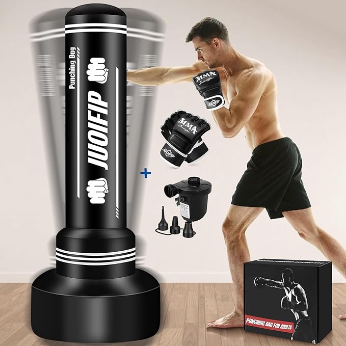 YORWHIN Punching Bag with Boxing Gloves and Electric Air Pump
