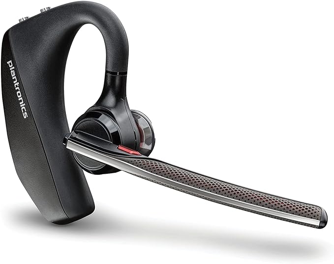 Poly Voyager 5200 Wireless Headset (Plantronics) - Single-Ear Bluetooth Headset w/Noise-Canceling Mic - Ergonomic Design - Voice Controls - Lightweight - Connect to Mobile/Tablet via Bluetooth