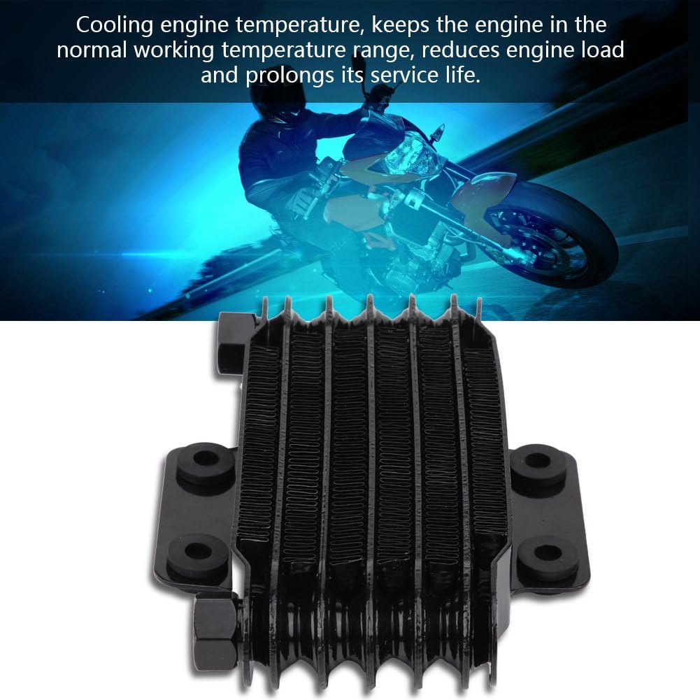 Engine Oil Cooler, Motorcycle Oil Cooler Universal Oil Cooler Cooling Radiator Kit Fit for GN125 EN125 EN150 GZ125 GZ150