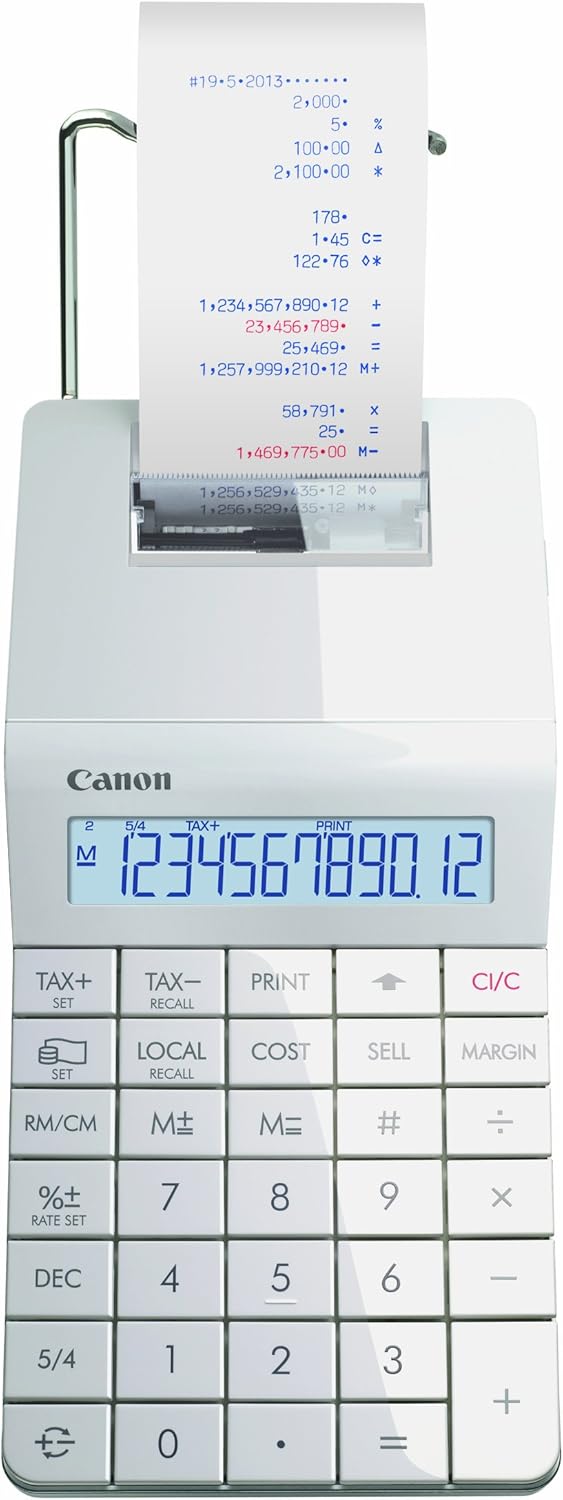 Canon 4413B006 X Mark I Print Ink Roller Printing Calculator, White