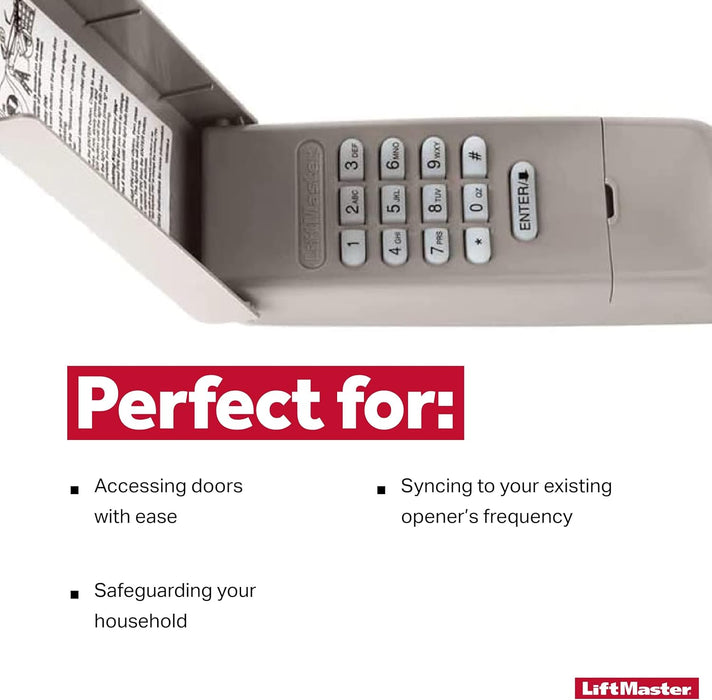 LiftMaster 878MAX Garage Door Keypad Wireless and Keyless Entry System for Easy Entry