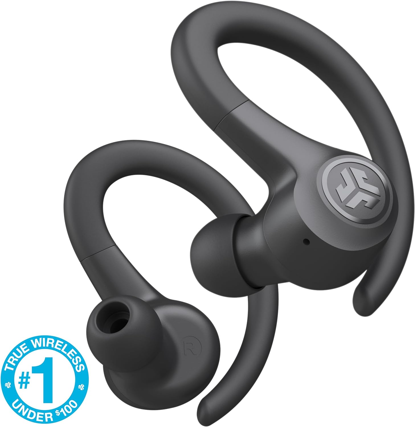 JLab Go Air Sport - Wireless Workout Earbuds Featuring C3 Clear Calling, Secure Earhook Sport Design, 32+ Hour Bluetooth Playtime, and 3 EQ Sound Settings (Black)