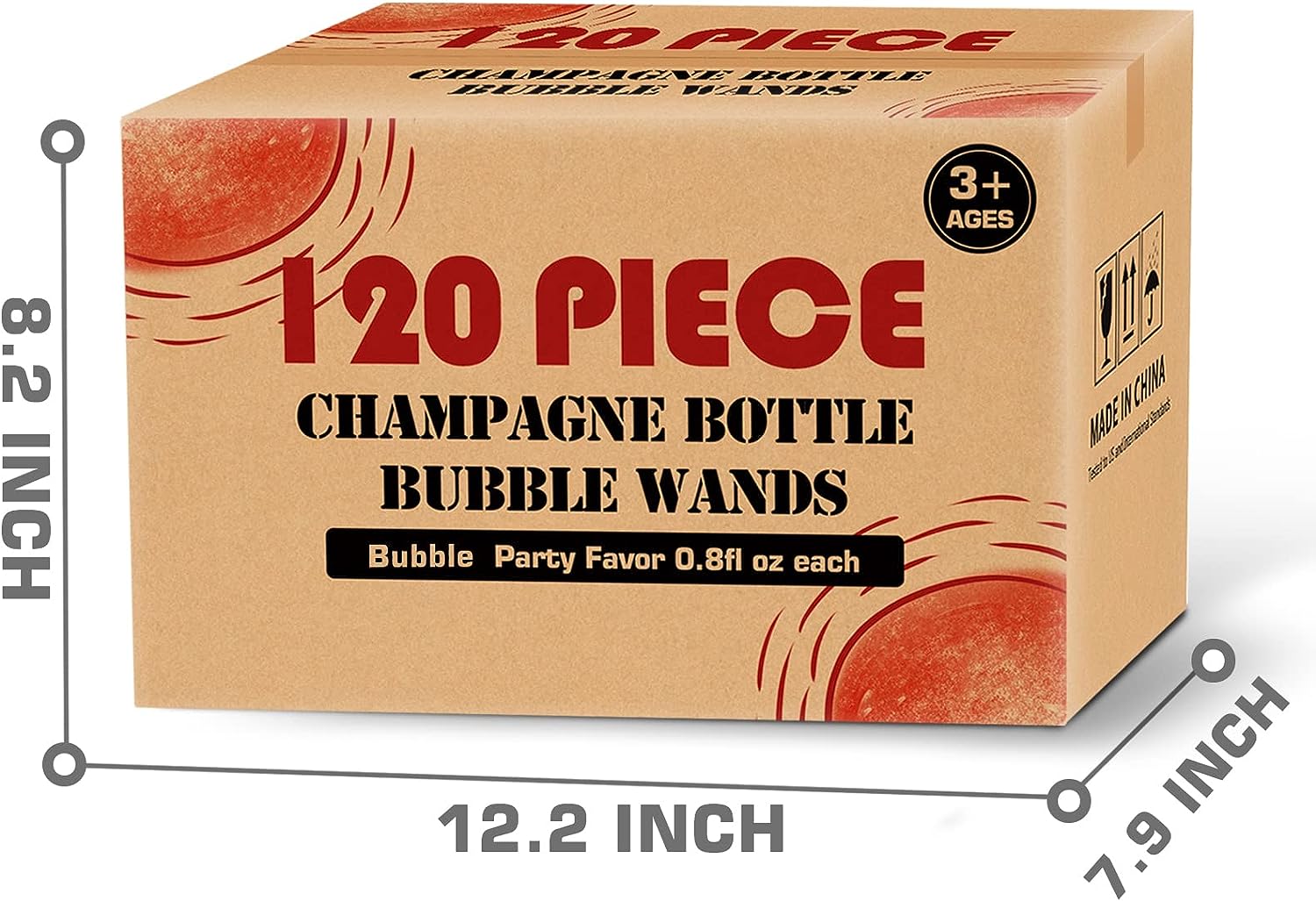 120 Pack Mini Champagne Bottle Bubble Bulk, Ideal for Wedding Send Off, Bridal Shower or Engagement, Anniversaries Celebration, Valentine’s Day, Family Reunion, Party Favor for Guests Newlyweds Couple