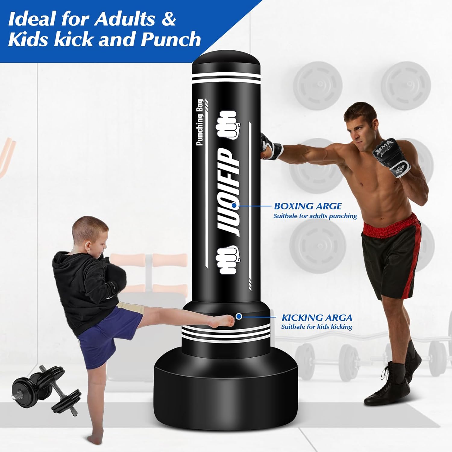 YORWHIN Punching Bag with Boxing Gloves and Electric Air Pump