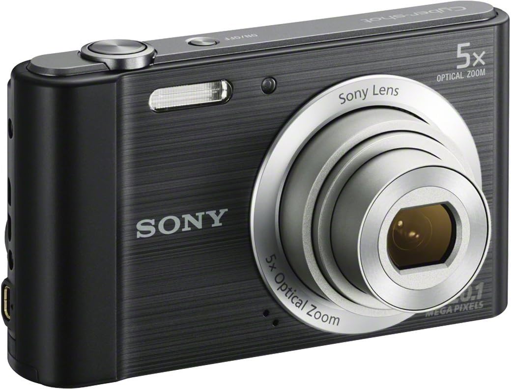 Sony DSCW800 Compact Digital Camera - Black (20.1 MP, 5x Optical Zoom)