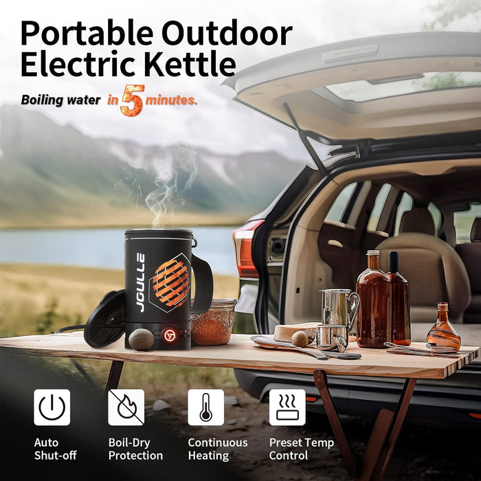 STOKE VOLTAICS Electric Kettle 500W, 16 Ounce Electric Kettle Temperature Control, 3 Modes Settings Portable Electric Kettle, Travel Electric Kettle Ideal for Indoor and Outdoor
