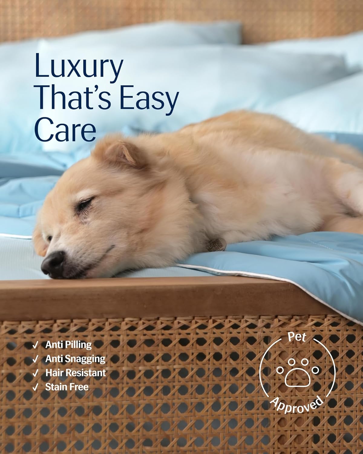 REST® Evercool® Cooling Comforter, Good Housekeeping Award Winner for Hot Sleepers, All-Season Lightweight Blanket to Quickly Cool Down While Stay Warm All Night, Aqua Blue - King/Cali King 106"x90"