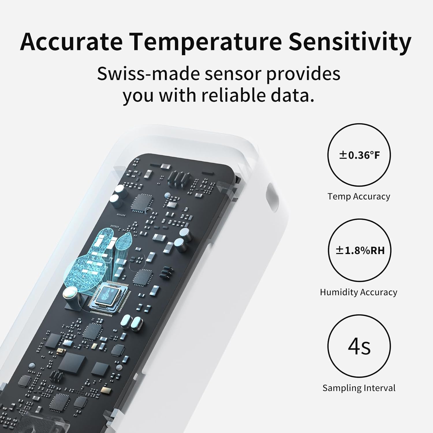 SwitchBot WiFi Thermometer Hygrometer 3 Pack with Hub Mini, IP65 Indoor Outdoor Thermometer Wireless, Humidity/Temperature/Dewpoint/VPD/Absolute Humidity Sensor with Smart Alerts, Works with Alexa