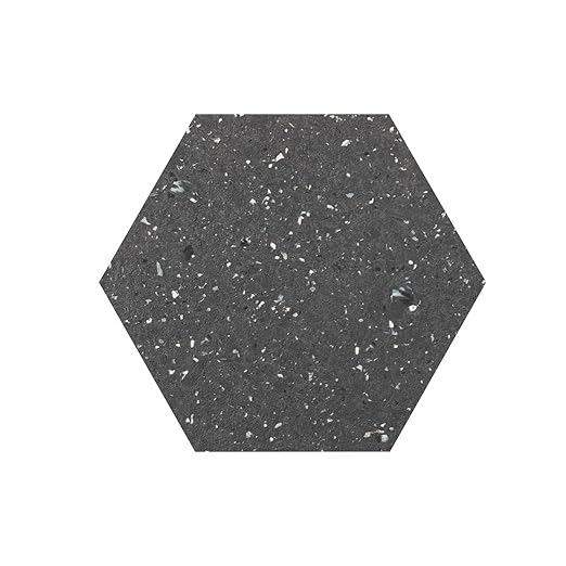 Self Adhesive Hexagon Vinyl Floor Tiles, 20 Tiles - 9" x 10.4", Floor Galore Galaxy Pattern - Peel & Stick, DIY Flooring for Kitchen, Dining Room, Bedrooms & Bathrooms by Achim Home Decor