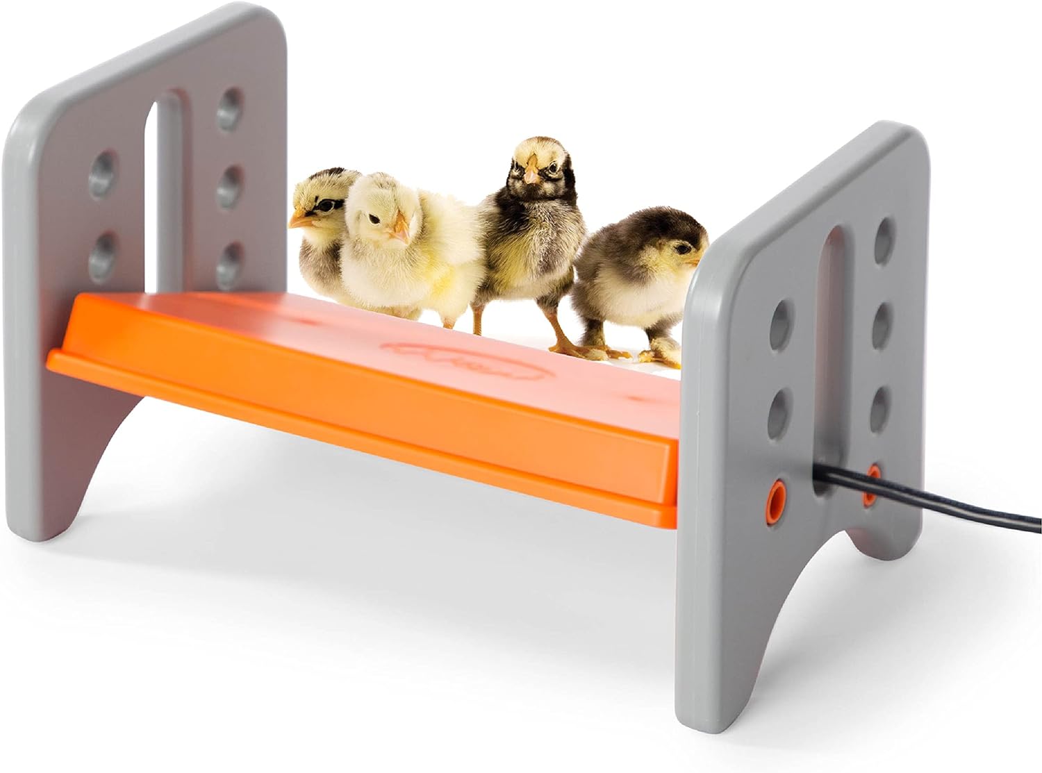 K&H Pet Products Thermo Chicken Brooder, Brooder Heater for Chicks, Chick Brooder Plate, Safe Alternative to Heat Lamp for Chickens - Gray/Orange Small 8 X 13.5 X 8 Inches, Durable,Unique