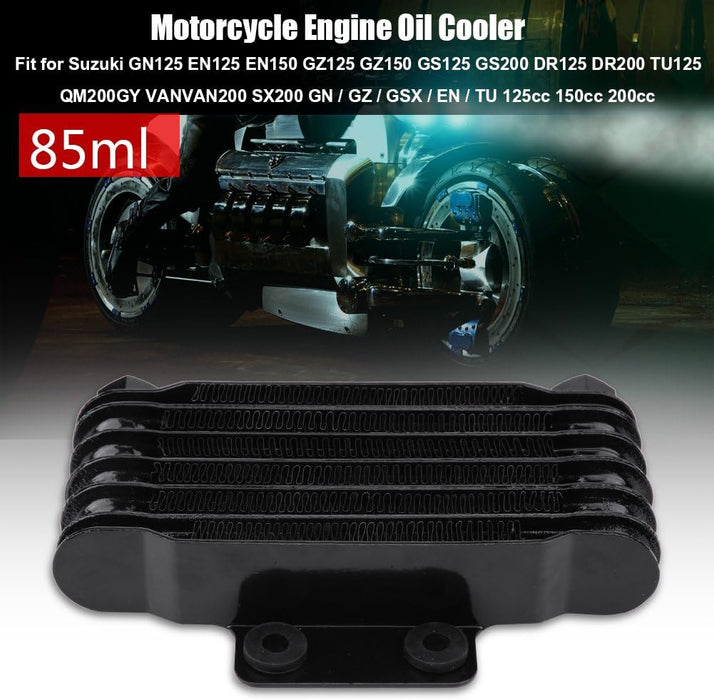 Engine Oil Cooler, Motorcycle Oil Cooler Universal Oil Cooler Cooling Radiator Kit Fit for GN125 EN125 EN150 GZ125 GZ150