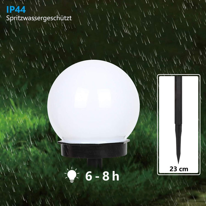 INCX Solar Lights Outdoor, 8 Pack LED Solar Globe Powered Garden Light Waterproof for Yard Patio Walkway Landscape In-Ground Spike Pathway Cool White