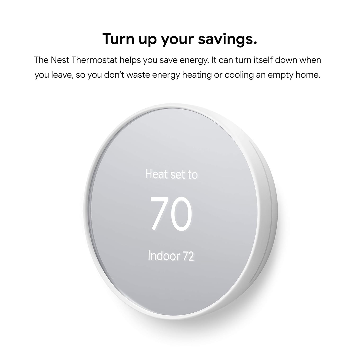 Google Nest Thermostat - Smart Thermostat for Home - Programmable WiFi Thermostat - Snow