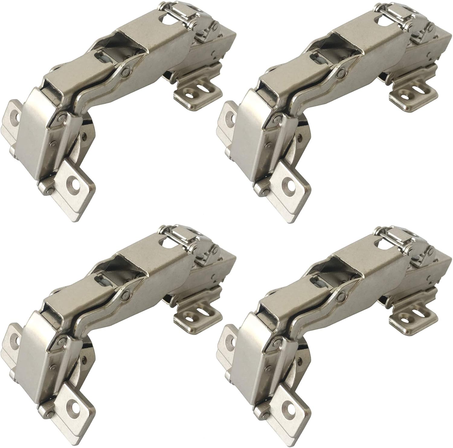 LIKERAINY 165-175 Degree Inset Hinges 35mm with Damper Soft Closing Clip on Assembly Kitchen Cabinet Cupboard Wardrobe Door Hinge Pack of 4